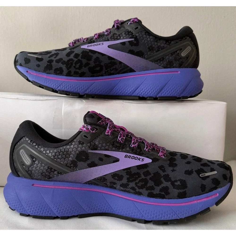 Brooks Ghost 14 Women's Leopard Print Athletic Shoes Size 8